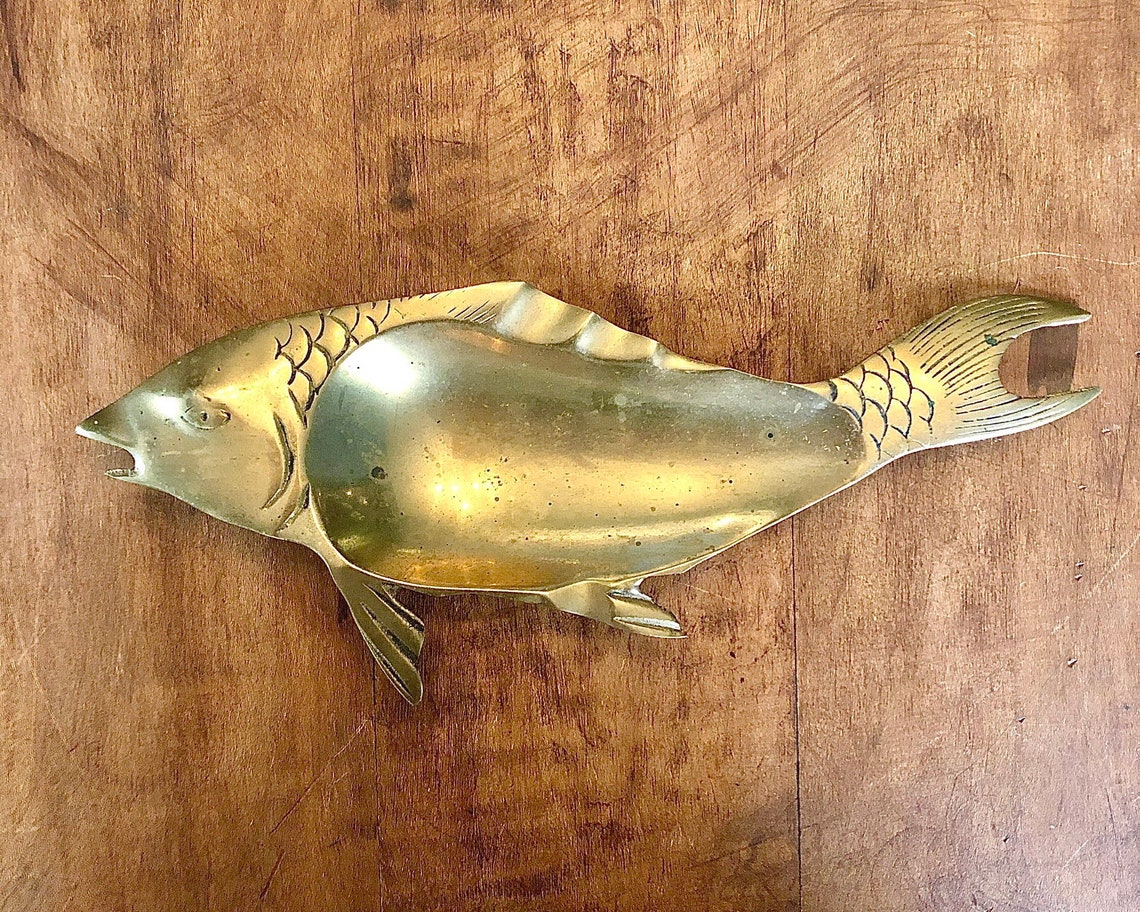 Brass Fish Tray Etsy