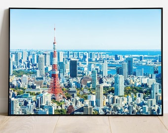 Japan - Printable Wall Art - Digital Download, Photography Poster, Fuji, Tokyo Skyline, Cityscape
