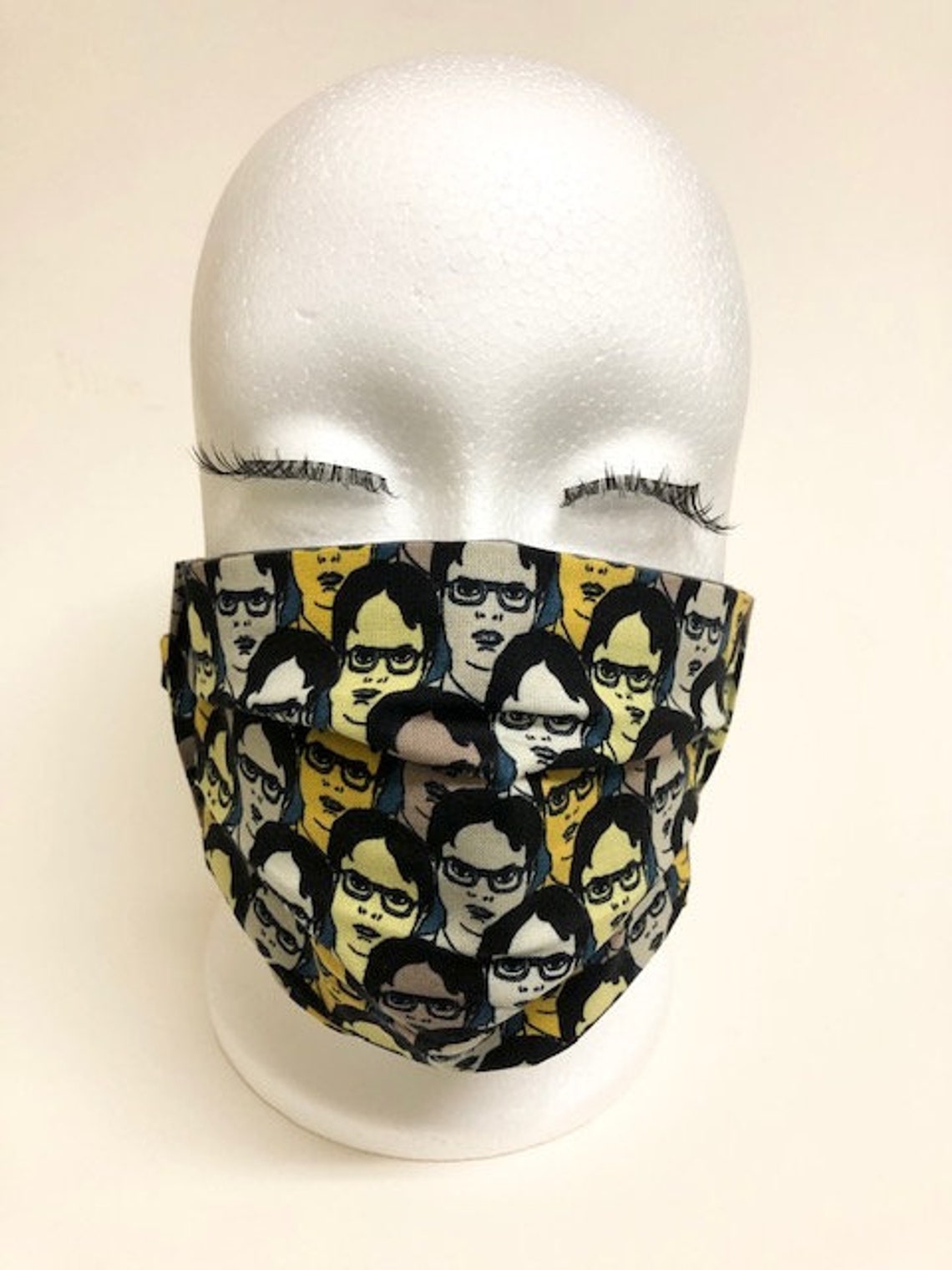 Dwight Face Mask Dwight Schrute The Office Face Mask Double Etsy