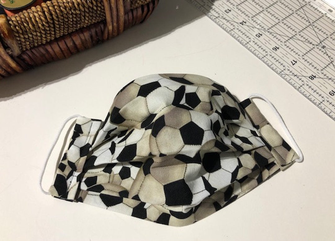 Triple Layer Soccer Face Mask Futbol Face Mask 100 Cotton Etsy