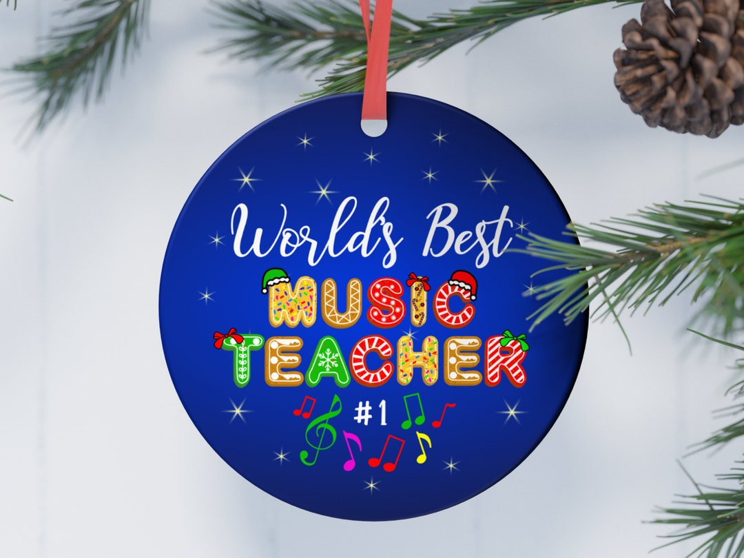 World's Best Music Teacher Ornament, Unique Gifts for Teachers, Cute ...
