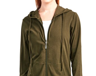 olive green and orange hoodie
