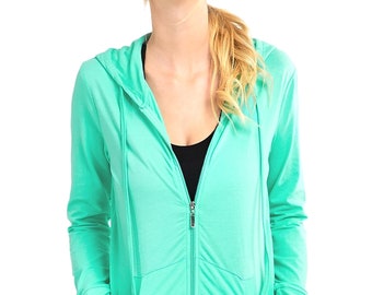thin zipper hoodie