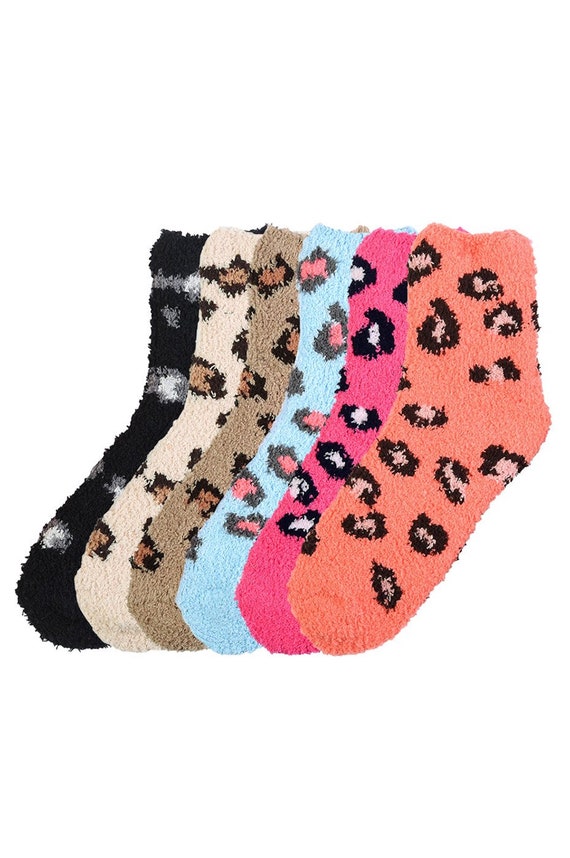 Women's Cozy Socks Fuzzy Plush Socks Muli Color Multi | Etsy