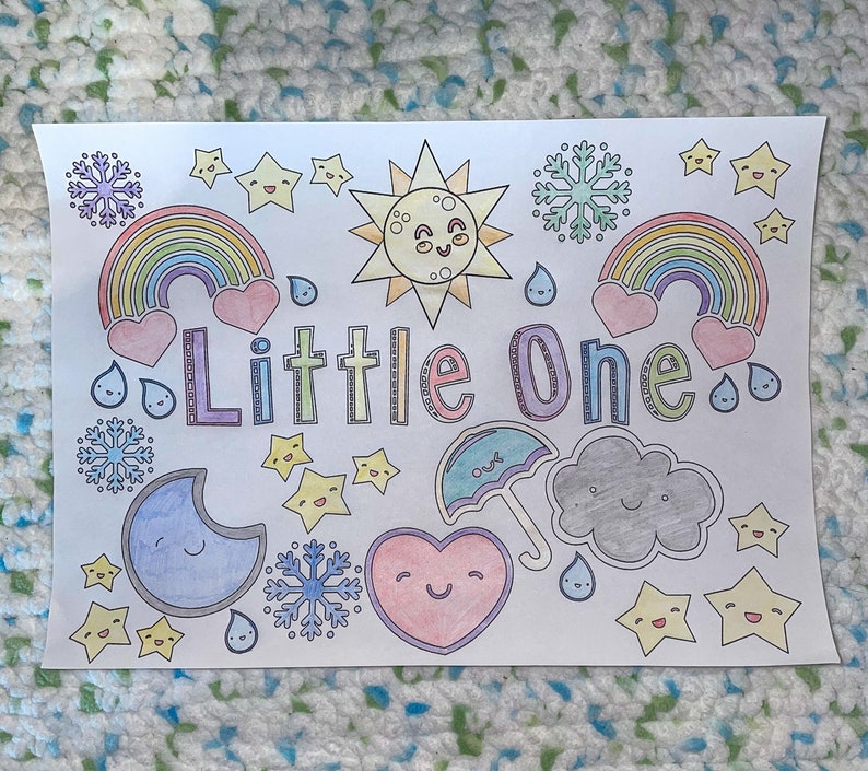 Little Space A4 Coloring Page DDLG Rainbow ABDL digital Etsy