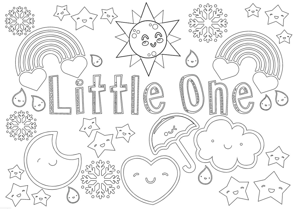 Little Space A4 Coloring Page DDLG Rainbow ABDL digital Etsy