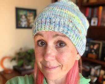 Bright and cheery marled hat