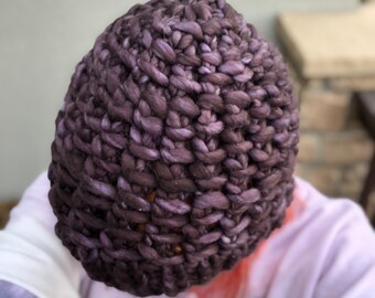 Bamboo stitch chunky hat