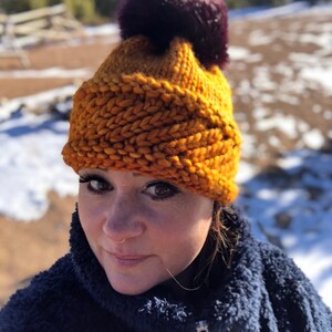 Warm Copper/Pumpkin colored Dove Hat