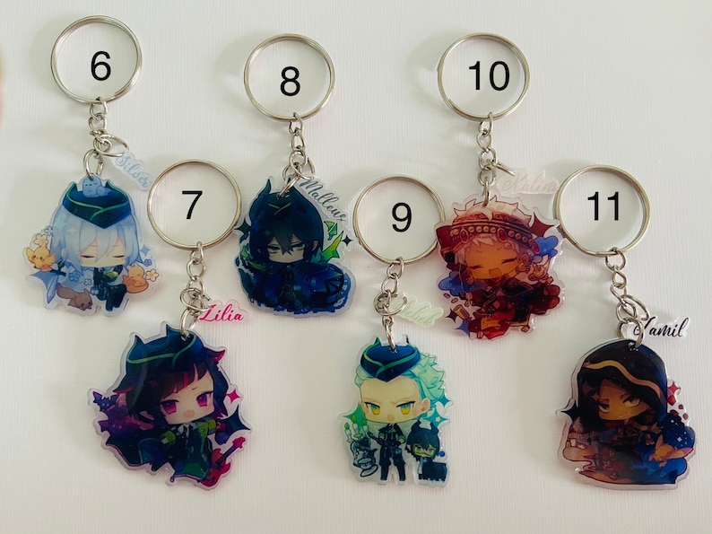 Chibi Twisted Wonderland Keychain Etsy