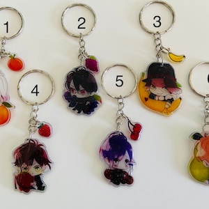 Chibi Diabolik Lovers Keychain Sakamaki Mukami Tsukinami Subaru Ayato Reiji Laito Kanato Shu Yuma Kou Azusa Ruki Carla Shin Otomate garden