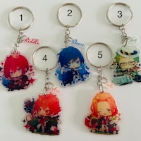 Twst Fan Art Shaker Keychains - Etsy
