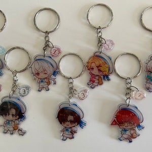 Chibi Mystic Messenger Acrylic Double Side Transparent Keychain V Unknown Yoosung Kim Zen Jumin Han Jaehee Kang 707