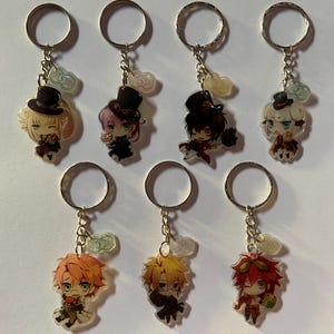 chibi nyckelring Code Realize nyckelring akryl dubbelsidig transparent Saint Sholmes Finish Lupine Fran Van Impey