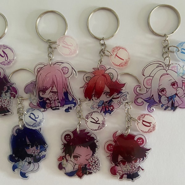 Portachiavi Olympia Soirée chibi Yosuga Rikuu Himuka Kuroba Tokisada Akaza Byakuya otome gioco