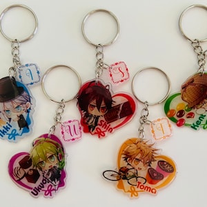 Chibi Amnesia Otomate garden keychain 2022 anime manga otome game Ikki Ukyo Shin Toma Kent