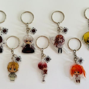 Chibi Vampire Knight Kaname Ichijou Aidou Double Sided Clear Acrylic Keychain