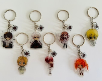 Chibi Vampire Knight Kaname Ichijou Aidou Double Sided Clear Acrylic Keychain