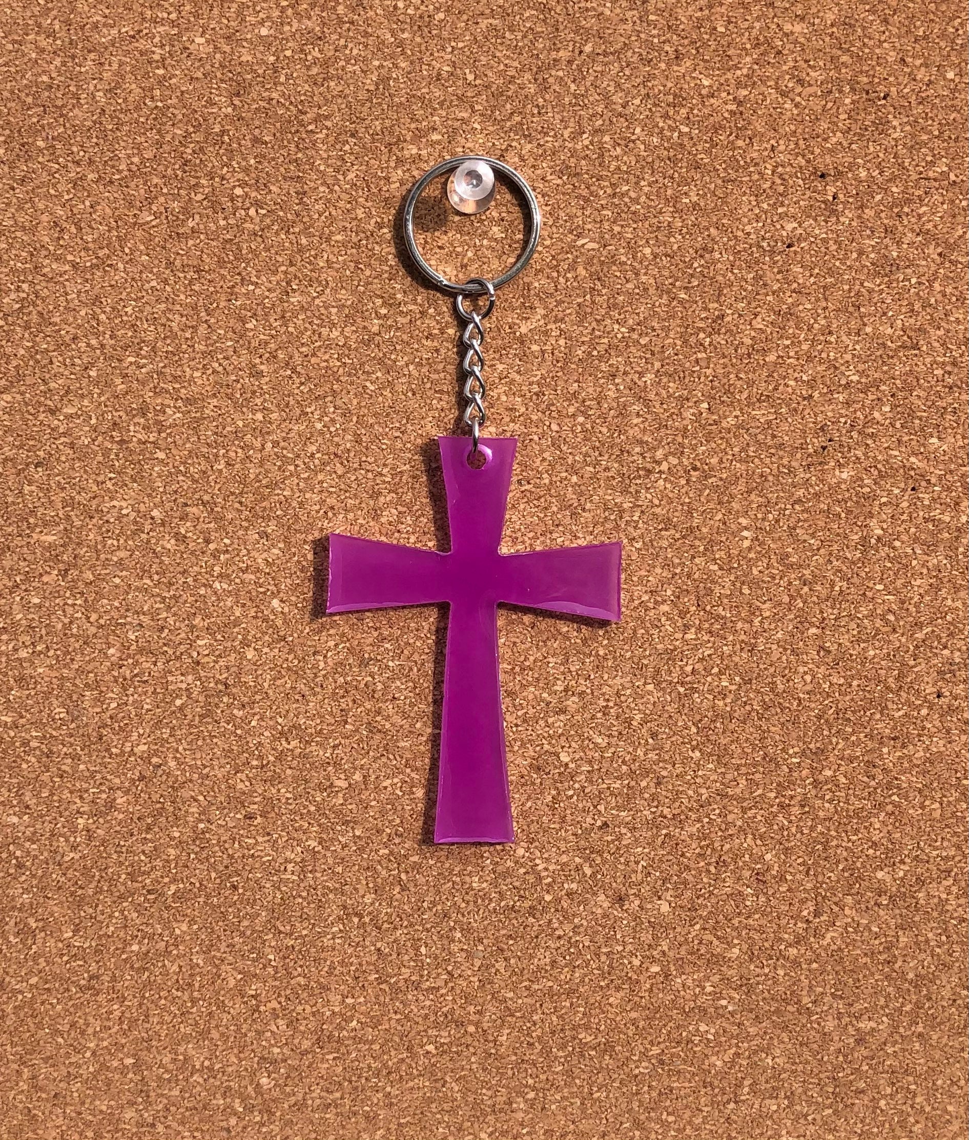 Cross Keychain Etsy