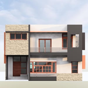 35x35 Hausplan, 1 Einheit von 4BHK Wohnungen, G + 1 Mehrfamilienhaus Design, Vollständige Bauzeichnungen, Vaastu Grundriss