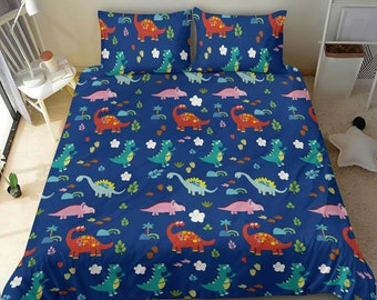 blue zoo dinosaur bedding