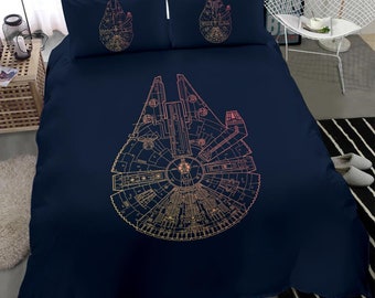 Millennium Falcon Star Wars Bedding Duvet Cover 2 Pillow - Etsy