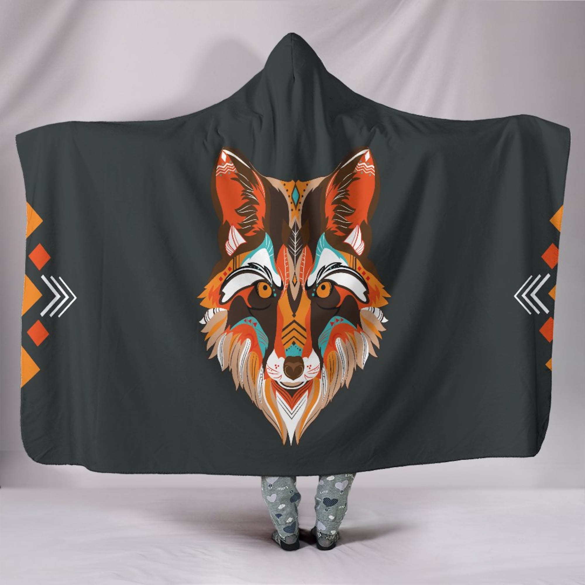 Discover Wolf Hooded Blanket