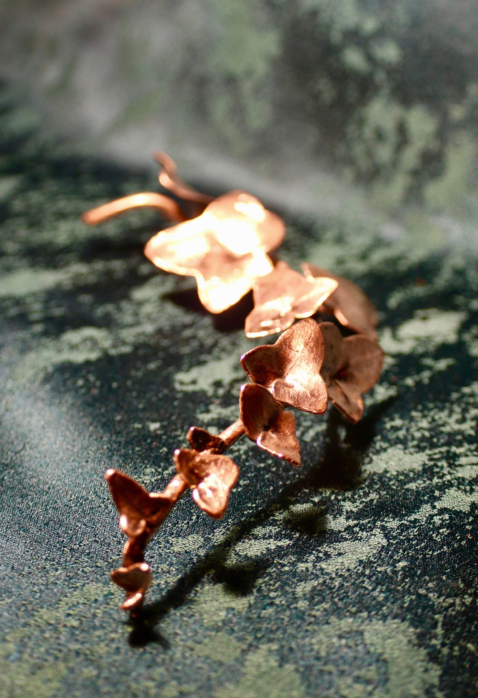 Copper Ivy Frond Electroformed Copper Plated Real Leaf Etsy