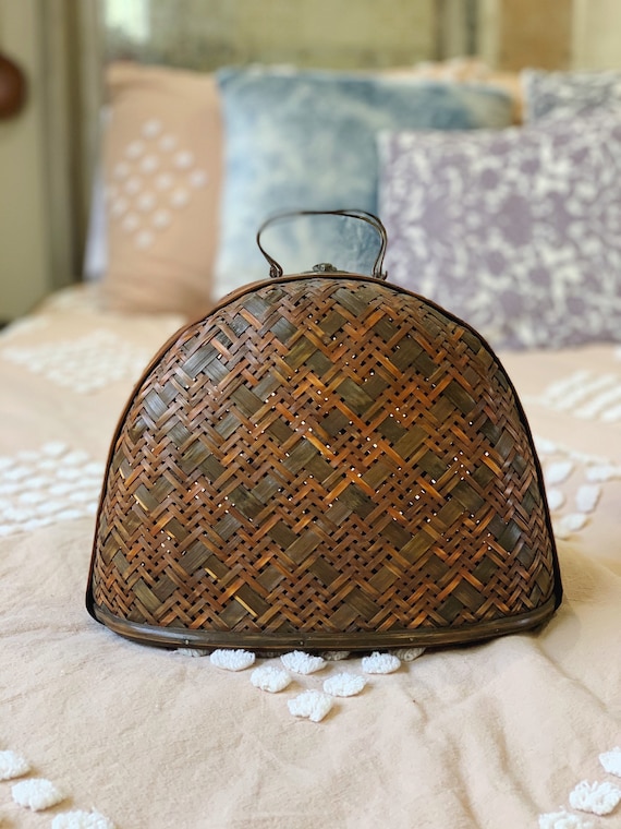 Basket Bowler Vintage Purse * Decorative Basket wi