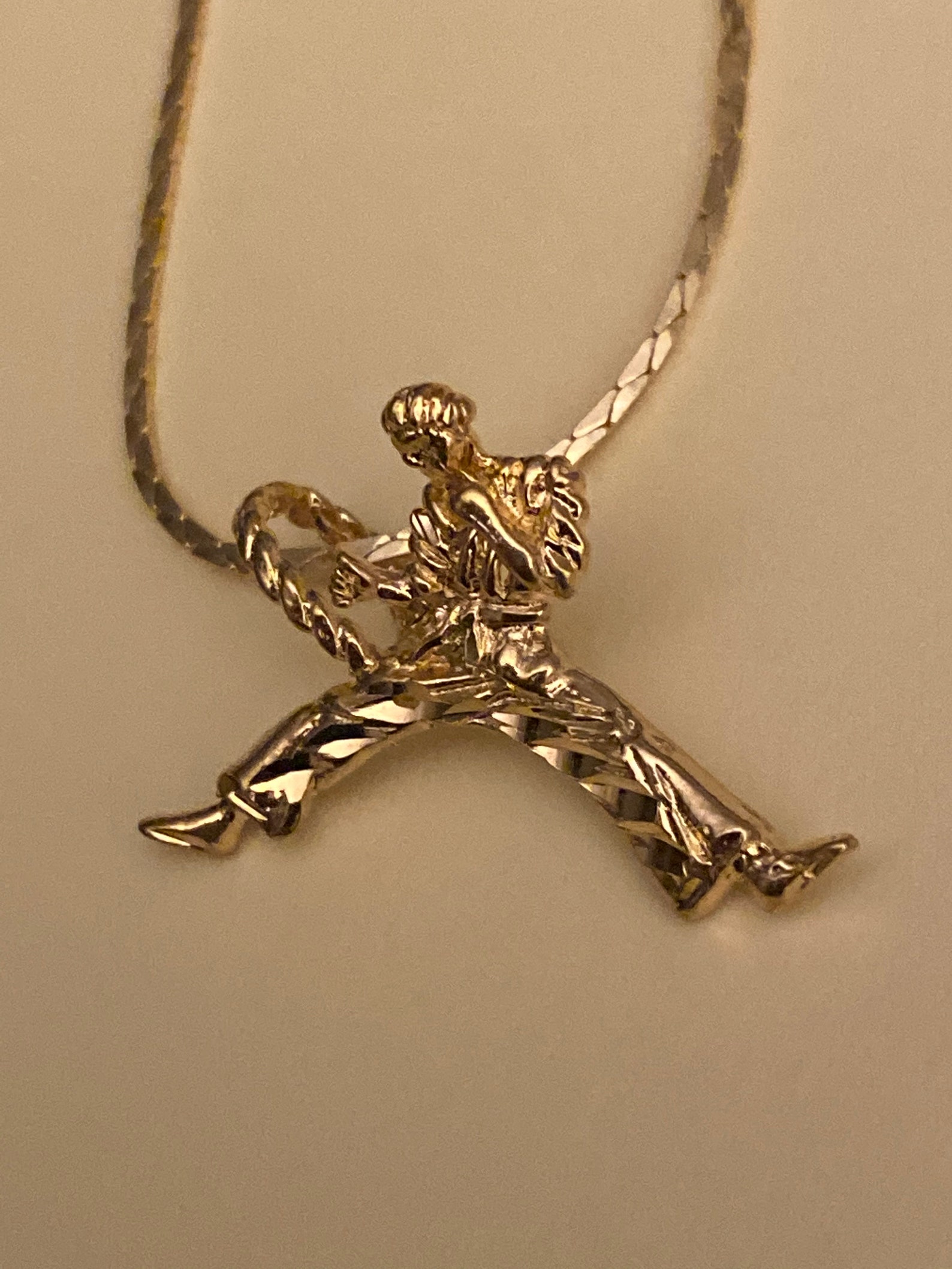 Martial Arts Karate Necklace 14K Yellow Goldplated Martial Etsy