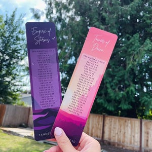 Throne of Glass Tandem Read Bookmark | Empire of Storms | Tower of Dawn | Throne of Glass Merch | Chapter Reading Guide | Sarah J Maas TOG