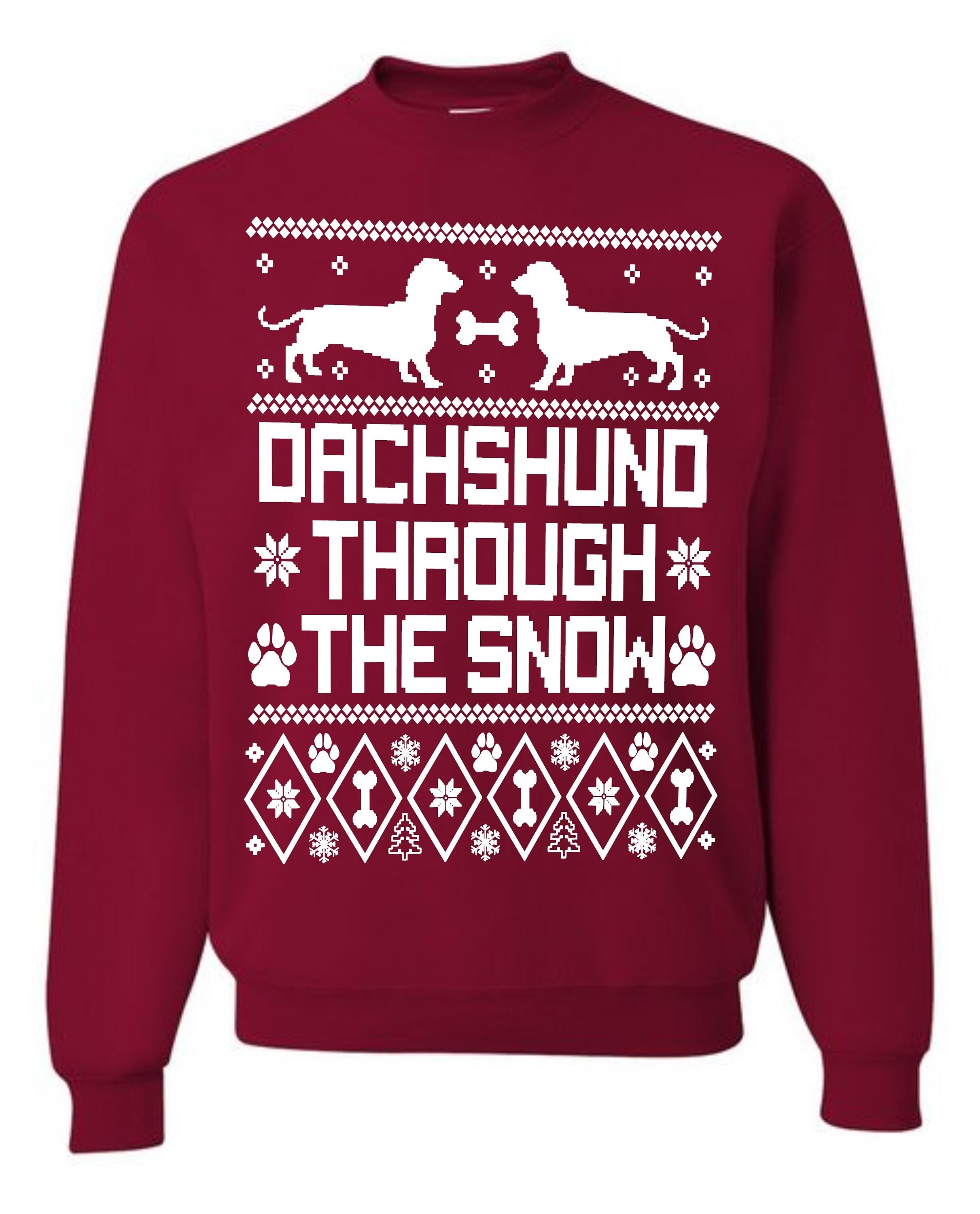 Dachshund Through the Snow Christmas Sweater - Etsy