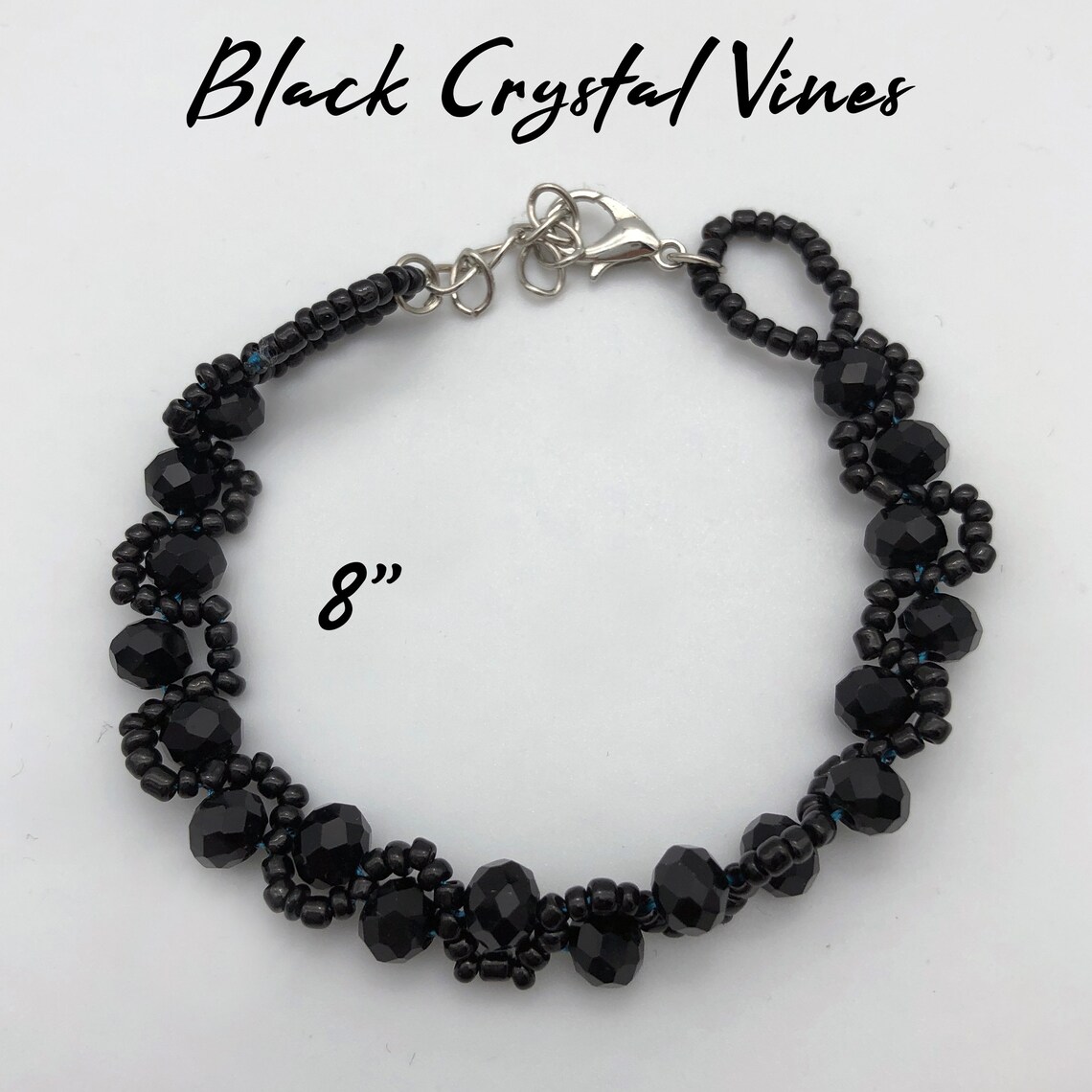 Handmade crystal bead bracelet strong cloth elastic band Etsy