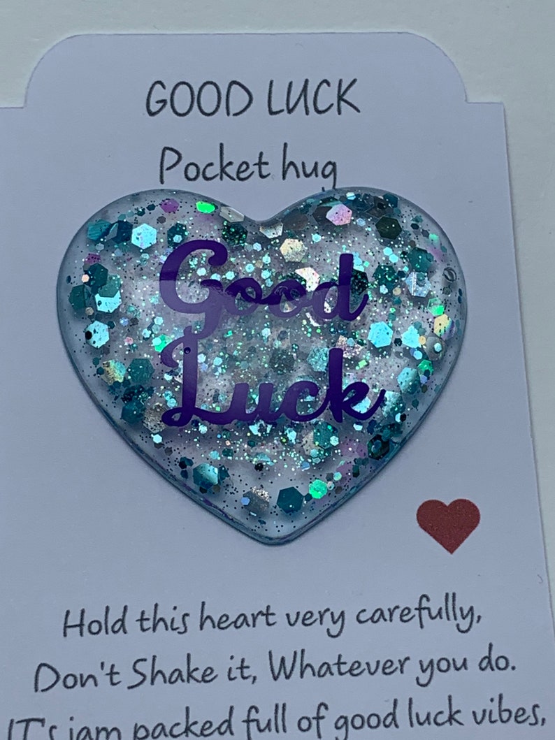 Good Luck Pocket Hug Good Luck Gift Anxiety Aid Good Luck Etsy UK