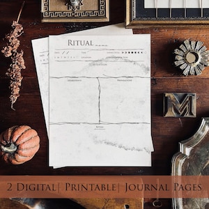 Ritual Worksheet | Witchy Worksheet | Summer Solstice Ritual | Digital Instant Download | Vintage Witch | Grimoire Pages | Book of Shadows |