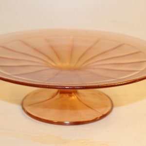 Pink Velva Rose Iridescent Stretch Art Glass Fenton Pedestal Cake Plate Stand