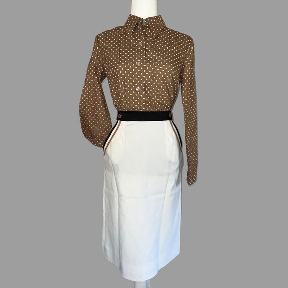 Vintage 70s Emilio Pucci Elastic Waist Sheer Skirt Mod Floral