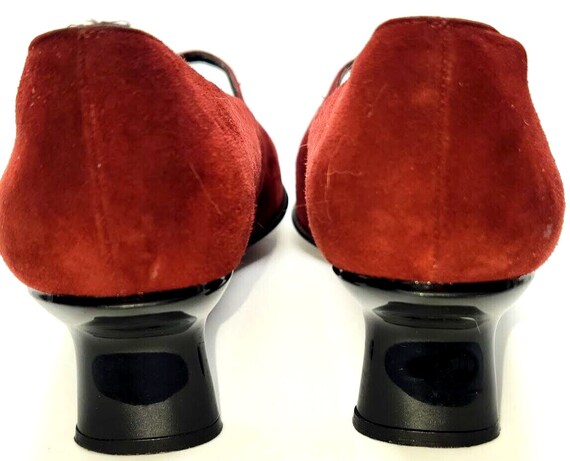 Vintage Stuart Weitzman Wine Red Suede Mary Jane … - image 3