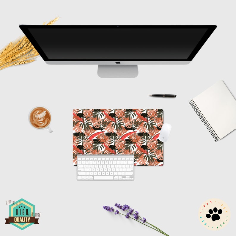 Large mouse pad -Intense Flower Mouse Pad Desk Mat Desk Pad Desk Accessories Lap Desk