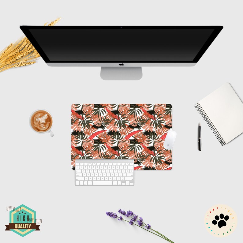 Large mouse pad -Intense Flower Mouse Pad Desk Mat Desk Pad Desk Accessories Lap Desk