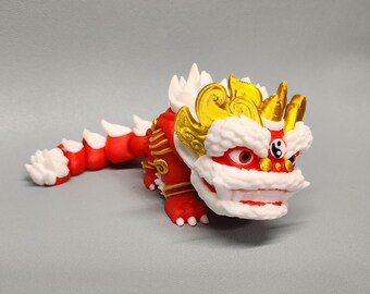 Lunar New Year Articulated Lion Figurine | Good Luck Good Fortune | Chinese New Year 2026