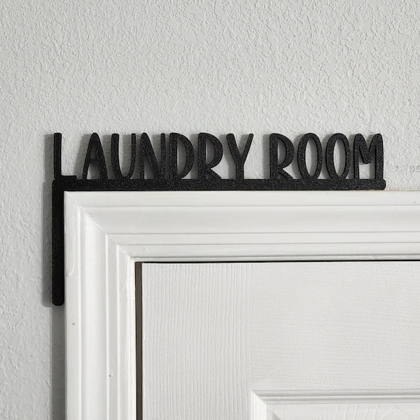 Laundry Room Door Topper | Over The Door Sign | Farmhouse Sign | Airbnb Sign | Home Decor | Door Corner