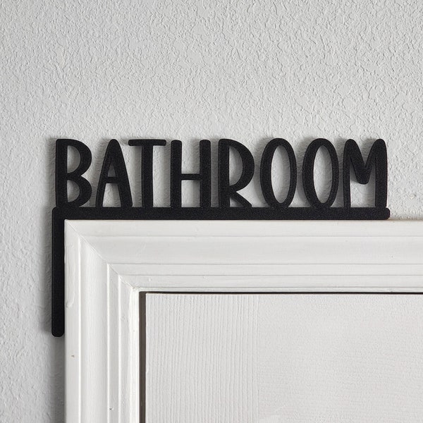 Bathroom Door Topper | Over The Door Sign | Farmhouse Bathroom Sign | Airbnb Sign | Home Decor