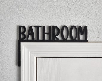Bathroom Door Topper | Over The Door Sign | Farmhouse Bathroom Sign | Airbnb Sign | Home Decor
