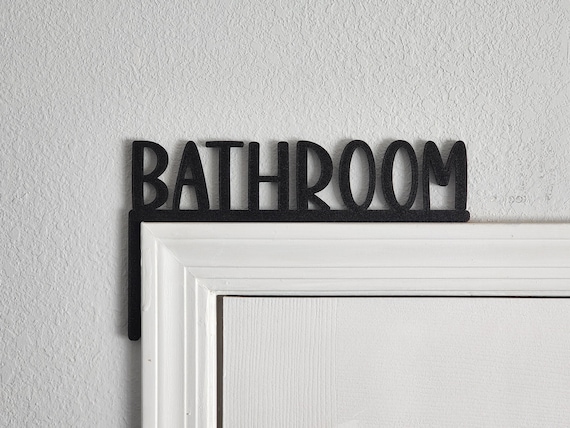 Bathroom Door Topper | Over The Door Sign | Farmhouse Bathroom Sign | Airbnb Sign | Home Decor