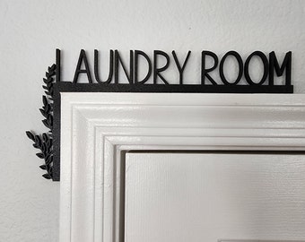 Laundry Room Door Topper | Over The Door Sign | Minimalist Laundry Sign | Airbnb Sign