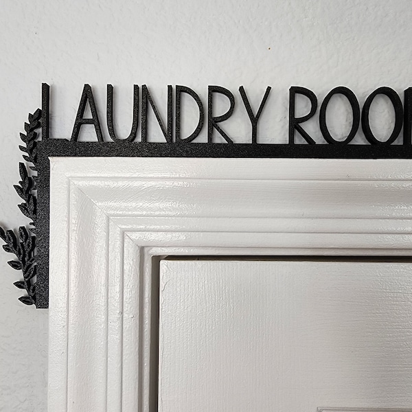 Laundry Room Door Topper | Over The Door Sign | Minimalist Laundry Sign | Airbnb Sign