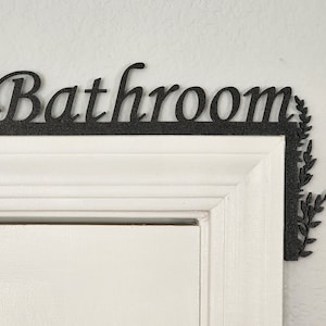 Letrero para la puerta del baño / Letrero para colocar sobre la puerta / Letrero para el baño / Letrero para Airbnb / Decoración del hogar