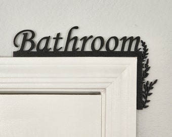 Bathroom Door Topper | Over The Door Sign | Bathroom Sign | Airbnb Sign | Home Decor