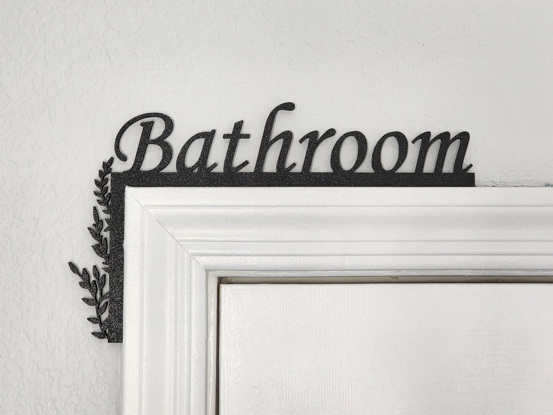 Bathroom Door Topper 15" | Over the Door Sign | Bathroom Sign | Airbnb ...